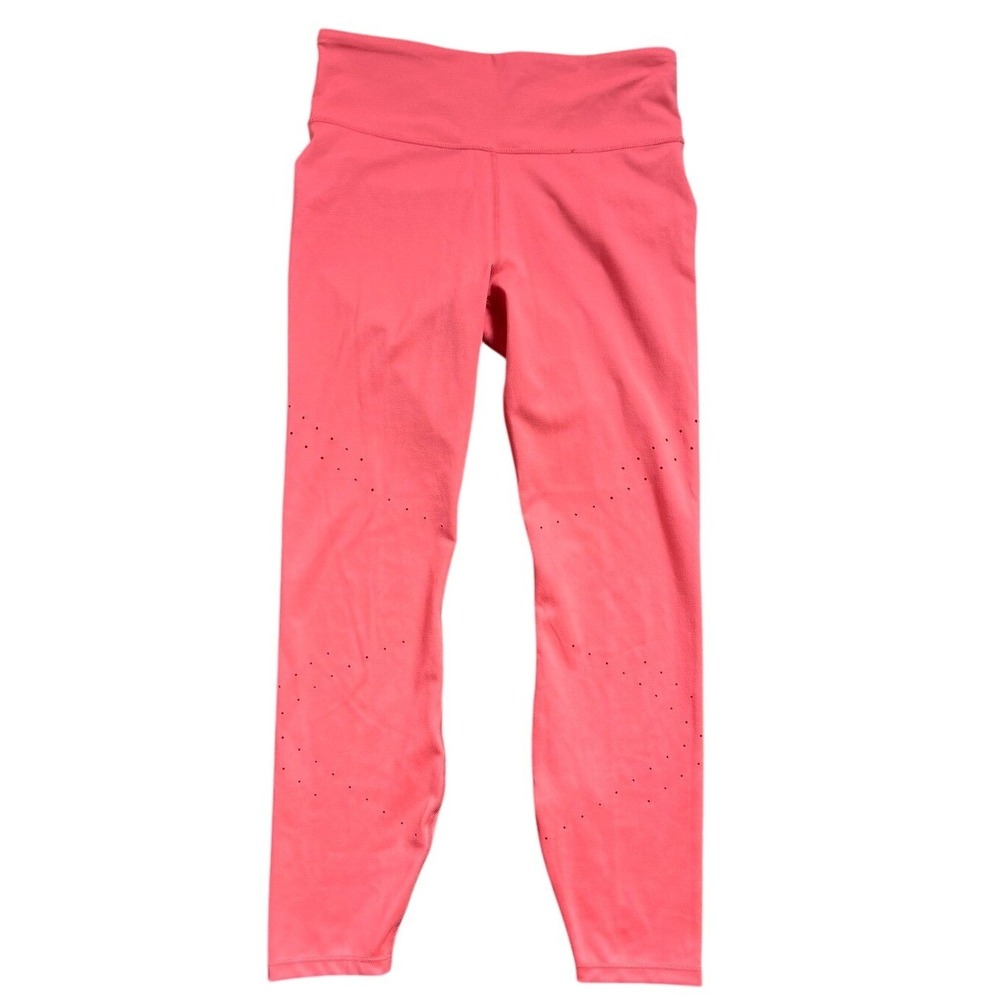 JoyLab Leggings Coral Pink Laser Cut Perforated High Waist Womens Medium